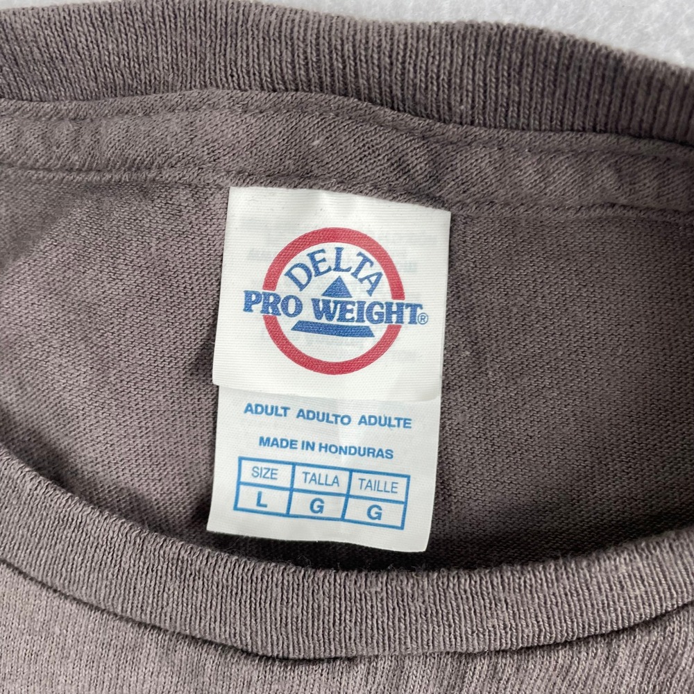 Delta Long Sleeve Shirt Mens Large Gray Laconia Bike Week 2019 Graphic Biker Tee - Picture 3 of 6